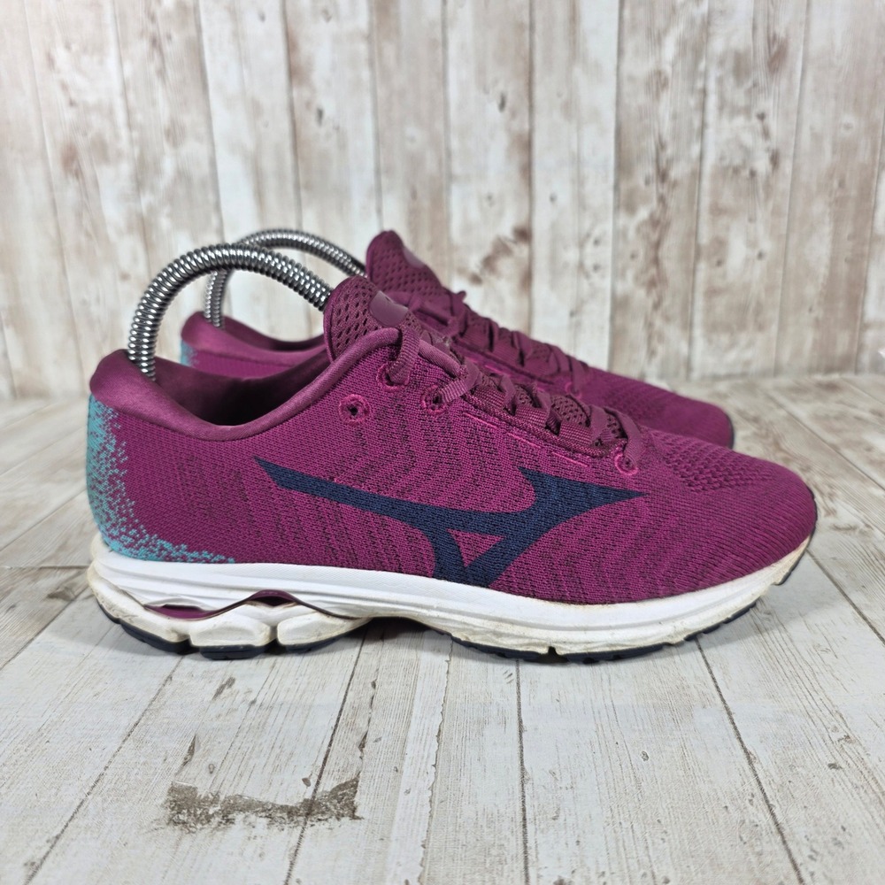 Mizuno Wave Rider 23 Womens 7.5 Running Shoes Berry Purple Teal J1GD1929